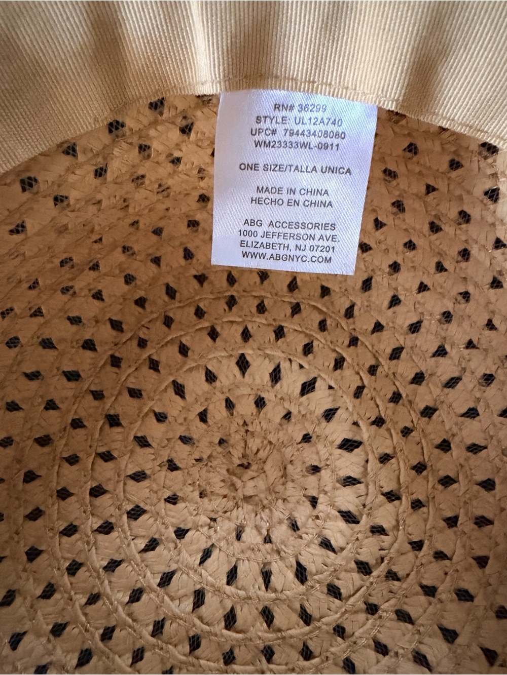 Open-Weave Wide Brim Sun Hat in Natural Straw - Picture 3 of 4